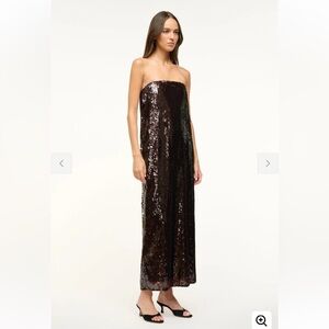 STAUD Casey dress in bronze